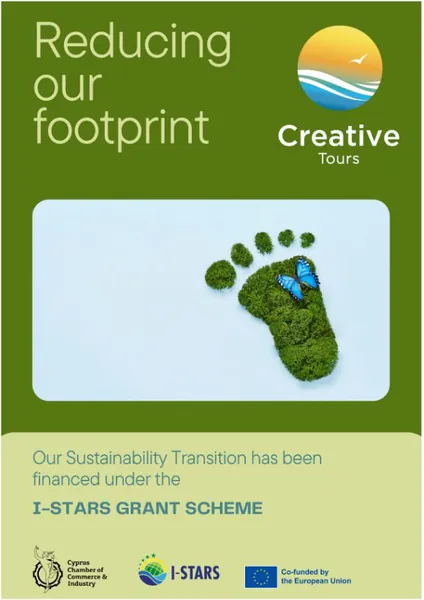Poster Reducing our footprint, Creative Tours, i-STARS programme
